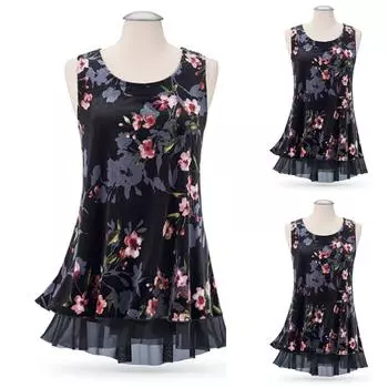 Женское свободное платье без рукавов больших размеров, летние повседневные пляжные туники в стиле бохо, топы