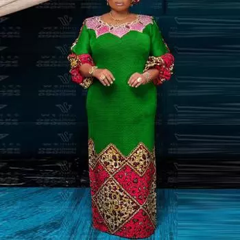 Женское свободное платье большого размера с круглым вырезом и коротким рукавом с принтом M ярко-розовый