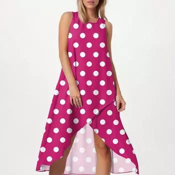 Женское свободное повседневное модное платье с квадратным круглым вырезом, однотонное, пляжная юбка с разрезом сбоку, без рукавов, юбка из хлопка и льна XL