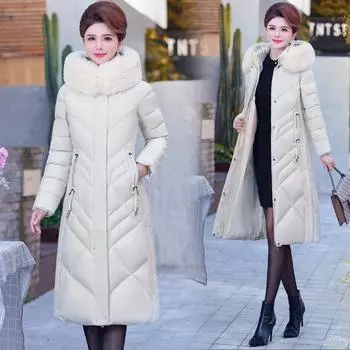 Женское свободное повседневное теплое пальто с капюшоном, зимнее, утепленное, большого размера, на молнии, парка XXXXXXL