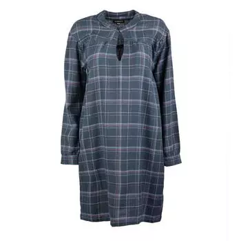 Женское темно-синее платье-рубашка в клетку JOSEPH IN S/M темно-синий