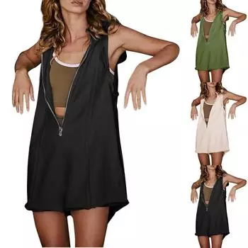 Женское теннисное платье, тренировочное платье с шортами, без рукавов, на тонких бретельках, спортивные платья для гольфа L чёрный