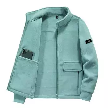 Женское теплое флисовое пальто, повседневное однотонное пальто с воротником XL