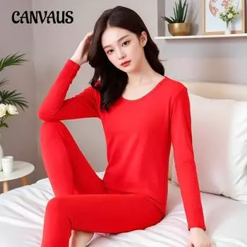 Женское термобелье больших размеров, осенний новый комплект из двух предметов 2XL чёрный