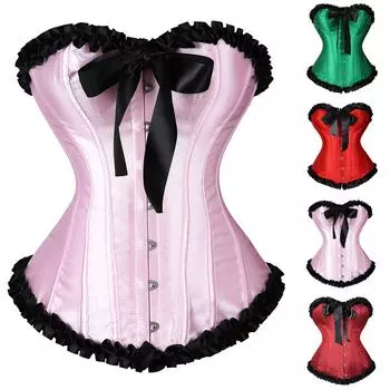 Женское ультра-жесткое корректирующее белье Waist Trainer Body Shaper Underbust Leaf Lace Slimmer Nipper L зелёный