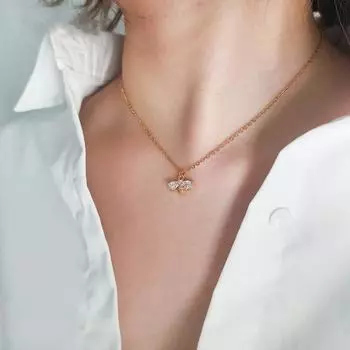 Женское универсальное ожерелье с подвеской «Золотая пчела»