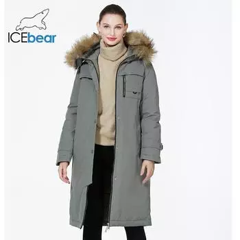 Женское утепленное пальто, зимняя женская куртка, длинная повседневная хлопковая парка с отделкой из искусственного меха 42 камуфляж зеленый