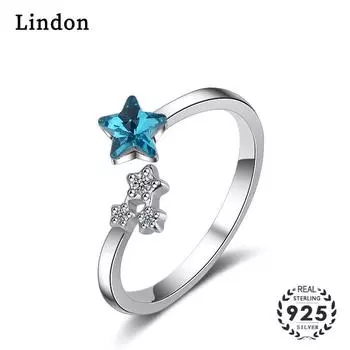 Женское ювелирное кольцо Lindon из медного сплава с цирконами на годовщину вечеринки