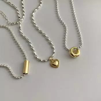 Женское ювелирное ожерелье с геометрическим сердечком, 2022, новая тенденция, винтажное темпераментное ожерелье из бисера для женщин, подарки на вечеринку A