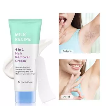 Женское увлажняющее и успокаивающее средство для удаления волос на коже, подходит для удаления волос на теле подмышек One Size белый