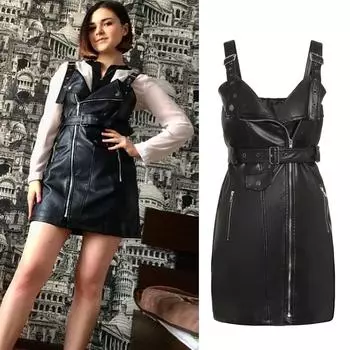 Женское вечернее платье без рукавов с рюшами и рюшами для ночного клуба, мини-платье XXL чёрный