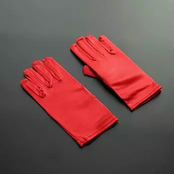 Женское вечернее платье и аксессуары для ципао атласные детские перчатки Red short All yards