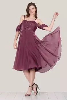 Женское вечернее платье миди длины