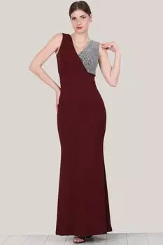 Женское вечернее платье модели рыбы с блестками