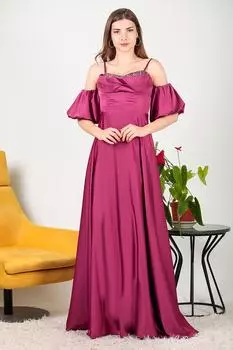 Женское вечернее платье с камнями