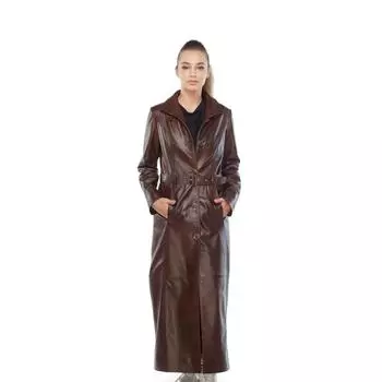 Женское верхнее пальто из натуральной кожи