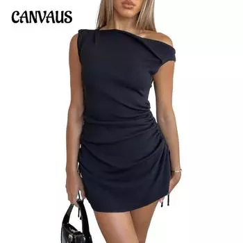 Женское весенне-летнее облегающее платье, сексуальная плиссированная юбка без бретелек на шнурке S темно-серого