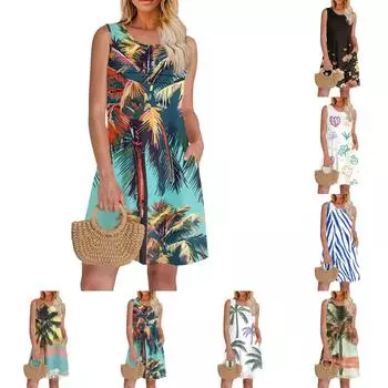 Женское весенне-летнее повседневное модное облегающее полосатое гавайское платье с оборками и цветочным принтом XL