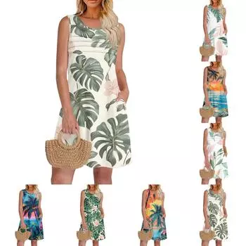 Женское весенне-летнее повседневное модное облегающее полосатое гавайское платье с оборками и цветочным принтом XXXL