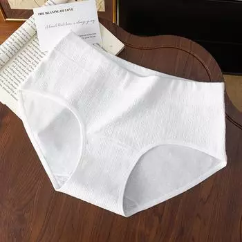 Женское весенне-осеннее 10A антибактериальное хлопковое бесшовное нижнее белье с удлиненной ластовицей L