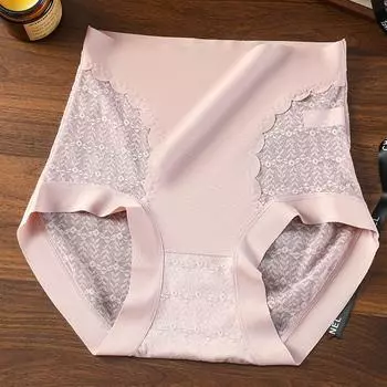 Женское весенне-осеннее кружевное нижнее белье с высокой талией, утягивающее живот и бедра, дышащее, бесшовное M