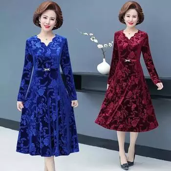 Женское весенне-осеннее платье миди с круглым вырезом и длинными рукавами, карманами, дизайнерским принтом, свободное элегантное платье, уличная одежда XXXXXL красный