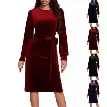 Женское весеннее и летнее платье с круглым вырезом и рукавами на бретельках L чёрный