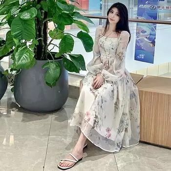 Женское весеннее платье с тонким принтом «рыбья кость» платье феи первой любви платье для кофе-брейка XS