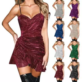 Женское весеннее сексуальное вечернее платье с высокой талией без рукавов, тонкая юбка-труба L чёрный