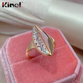 Женское винтажное кольцо Kinel в этническом стиле из розового золота 7 розового золота