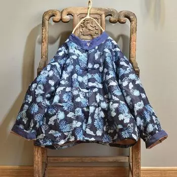 Женское винтажное осенне-зимнее пальто, теплое женское пальто с принтом на пуговицах, высокое качество One Size красный