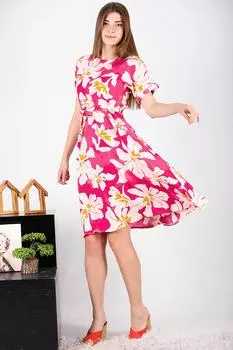 Женское вискозное платье с двойным рукавом