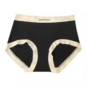 Женское высокоэластичное бесшовное нижнее белье большого размера с талией, тонкие дышащие треугольные брюки со средней посадкой L