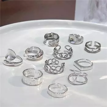 Женское высококачественное металлическое кольцо с мятой текстурой - уникальный дизайн, открытый стиль, легкая роскошь, простой, но элегантный аксессуар для широкого указательного пальца 1362 золотой