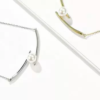 Женское жемчужное ожерелье из стерлингового серебра 925 пробы с изогнутой линией, цепочка на ключицы, колье, ювелирные изделия для свадебной вечеринки