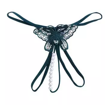 Женское жемчужное вышивка пайетками нижнее белье трусики трусы секс стринги