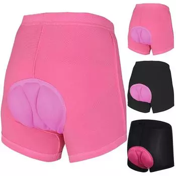 Женское женское велосипедное 3D-гелевое нижнее белье с гелевой подкладкой, безопасные трусы для верховой езды L чёрный