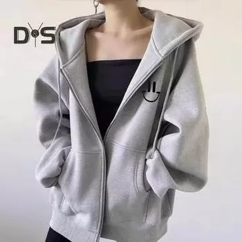 Женское зимнее пальто с капюшоном и боковыми карманами, толстая плюшевая подкладка, застежка-молния, затягивающийся шнурок, верхняя одежда с длинным рукавом, ветрозащитная, сохраняющая тепло куртка для активного отдыха белый