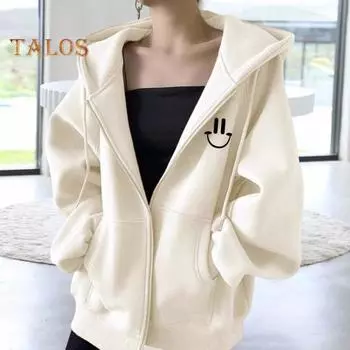 Женское зимнее пальто с капюшоном и боковыми карманами, толстая плюшевая подкладка, застежка-молния, затягивающийся шнурок, верхняя одежда с длинным рукавом, ветрозащитная, сохраняющая тепло куртка для активного отдыха белый