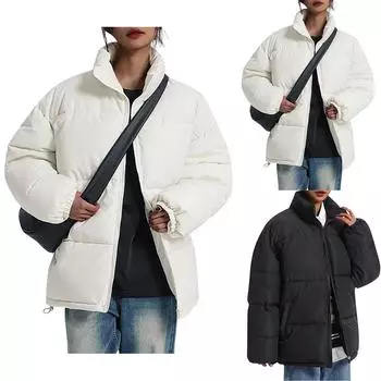 Женское зимнее пальто, теплая куртка с капюшоном, женские утепленные легкие пальто, женская верхняя одежда L чёрный