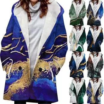 Женское зимнее пальто, теплое мохнатое пуховое пальто с капюшоном и пуговицами, куртка XXXL армия зеленый