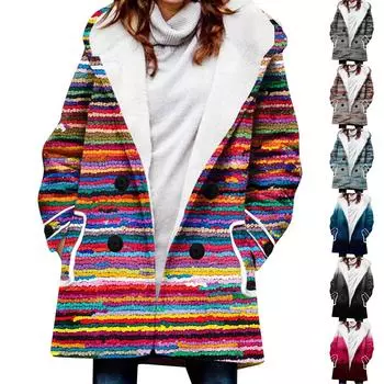 Женское зимнее пальто, теплое мохнатое пуховое пальто с капюшоном и пуговицами, куртка XXXL оранжевый