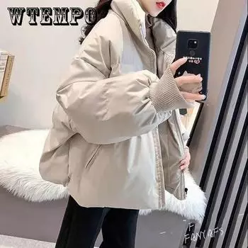 Женское зимнее стеганое пальто, плотное хлопковое пальто, свободное хлебное пальто, женская стеганая куртка больших размеров, женская куртка XXL