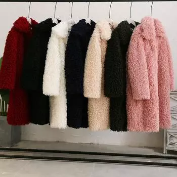 Женское зимнее теплое толстое пальто, твердое пальто, верхняя куртка, кардиган, пальто XXL вино красного