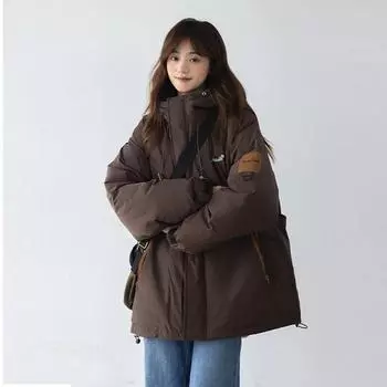 Женское зимнее утолщенное свободное теплое пальто в стиле ретро, повседневное пальто в стиле темперамент 2XL