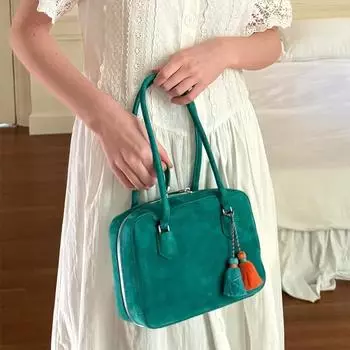 Женственная модная сумка через подмышку из матовой замши «Бостон», осенне-зимняя, новая, вместительная, универсальная сумка через плечо для поездок на работу