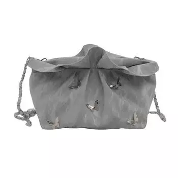Женственная плиссированная сумка-облако, универсальная сумка-мессенджер на одно плечо с цепочкой, маленькая сумка