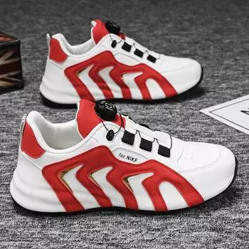 ZhenyuezuМодная тенденция: нескользящая, износостойкая, удобная мужская повседневная обувь 39 красный