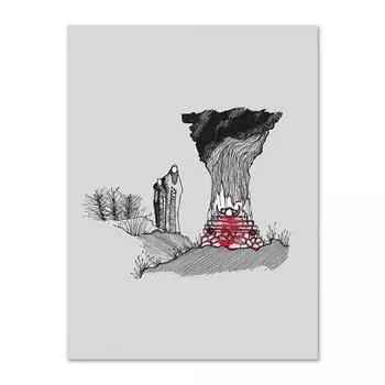 Жертвоприношение Авраама, Исаак и Авраам, принты, христианская вера, настенное искусство, Бог обеспечивает Библию, вера, холст, картина, настенный декор, постер 21x30cm No Frame