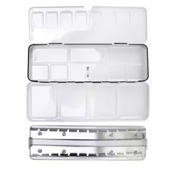 Жесть Акварельная Коробка Черная Противоскользящая 24 Цвета Картина Твердый Пигмент Чехол Поставка Краски